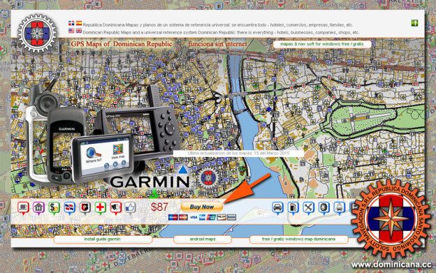 Aqui puede comprar el mapa GPS de Republica Dominicana para Garmin