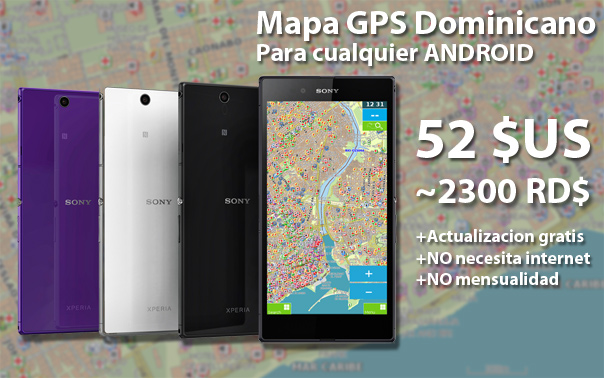 GPS Aplicacion para Android con Mapa Dominicano