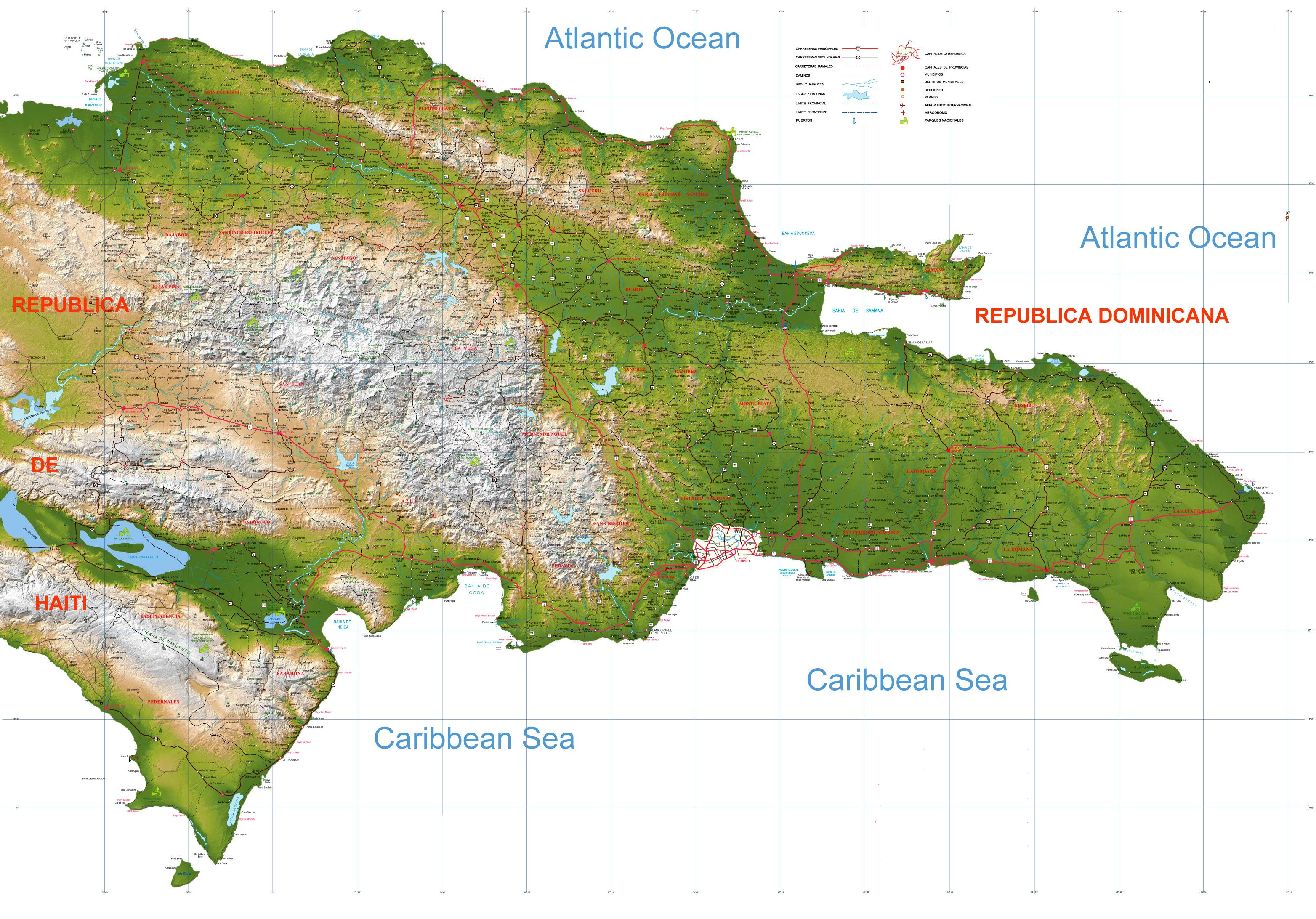 Map Full Dominicana Great Large