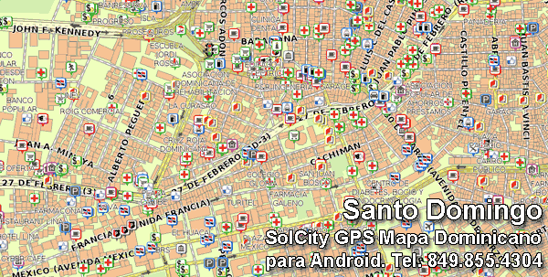 Mapa Santo Domingo GPS